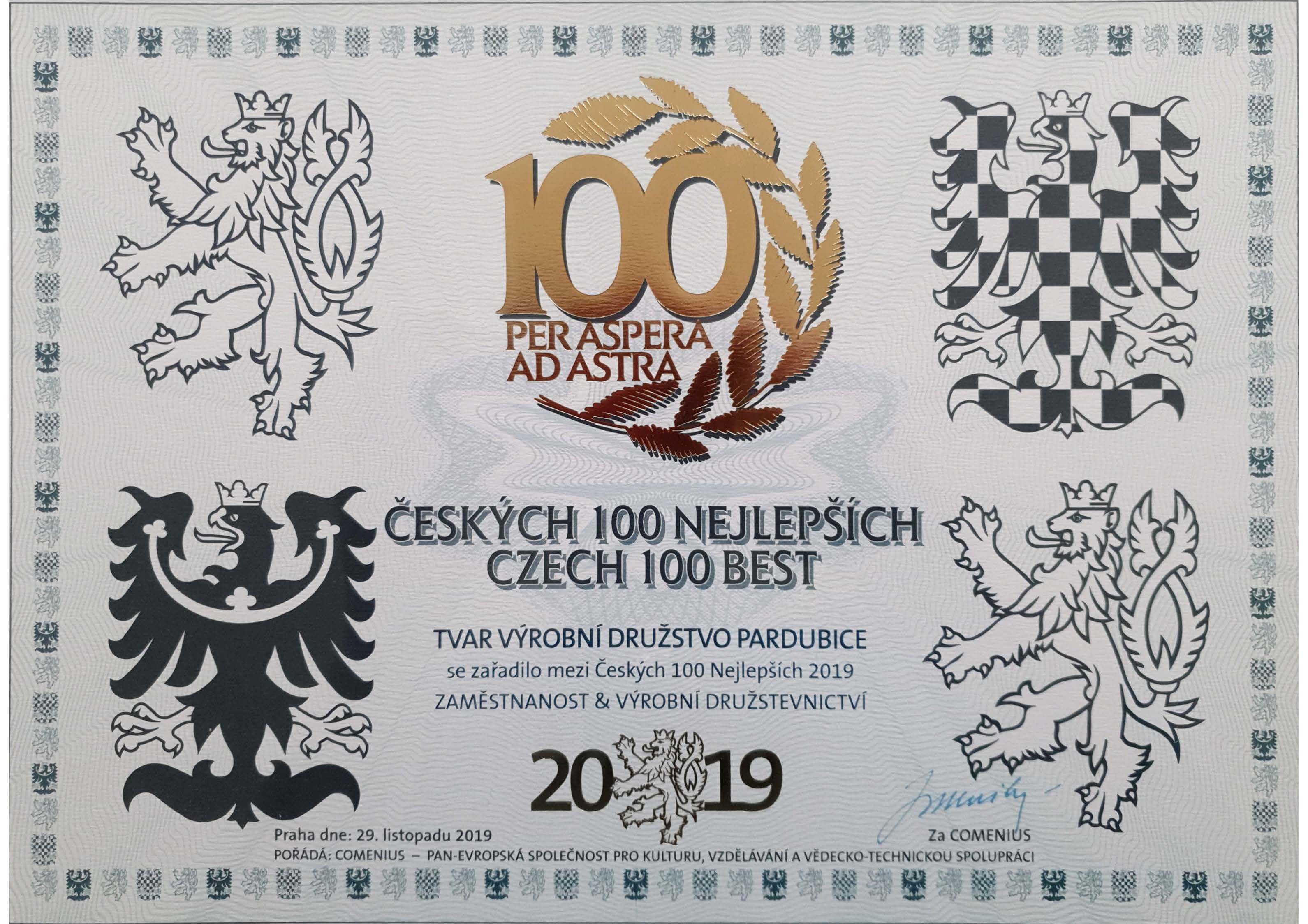 Certificate 100 nej 2019